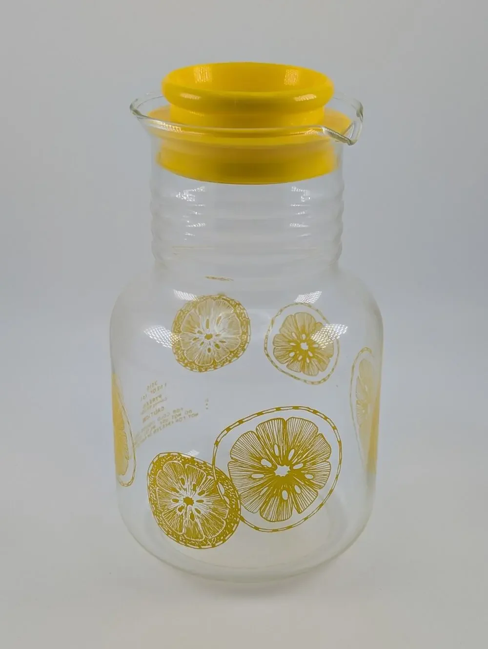 VTG PYREX #3515 Glass Carafe Pitcher Lemonade 1.5 QT/1.5 L - with Lid USA MADE
